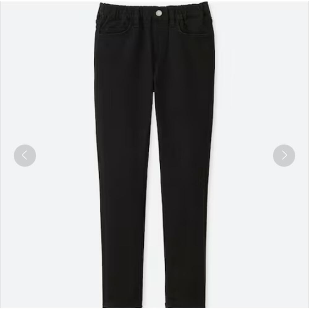 Uniqlo Kids W23-25 L22-24 Ultra Stretch Easy Black Jeans [0320]